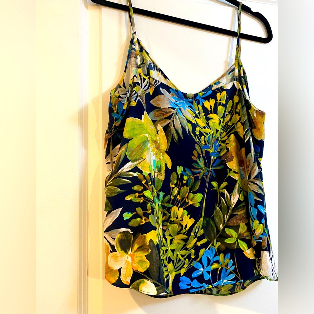 Floral tropical print tank by J Crew Size 12